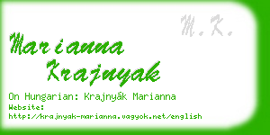 marianna krajnyak business card