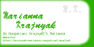 marianna krajnyak business card